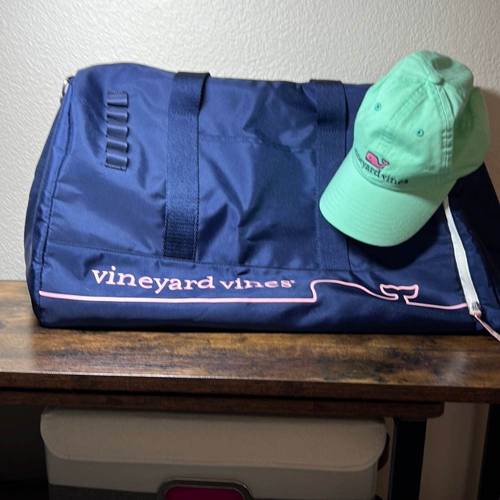 Vineyard Vines for Target duffel bag with hat
